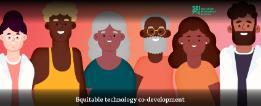 Equitable Technology: Sensors for Clean Water, cartoon image of a range of people standing next to each other